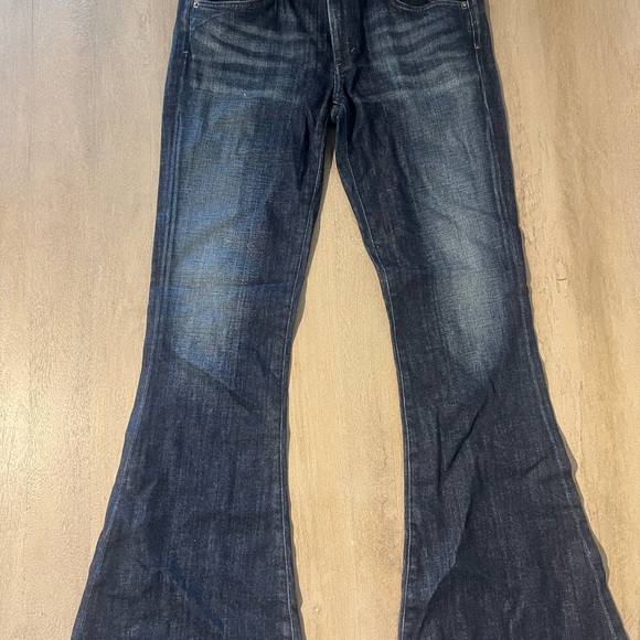 Agolde Women's Dark Blue Flared Jeans - Brand New - Picture 3 of 9